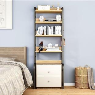 约现代调节床头WFY柜的置物架可架上子卧室多层落地收纳架床简边