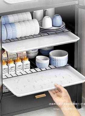 厨房碗柜沥水架置物OJB架台面家用简易小筷柜防尘碗碟碗收纳碗柜