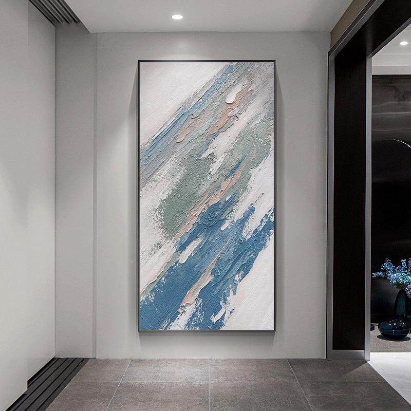 纯手绘立体SSH-093-油画玄关装饰画代简约客餐厅术挂画抽幅象现大