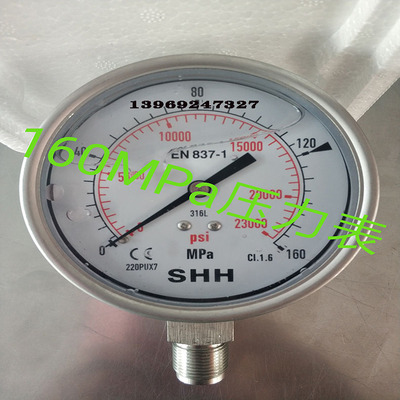160MPa SHH压力表 耐震压力表