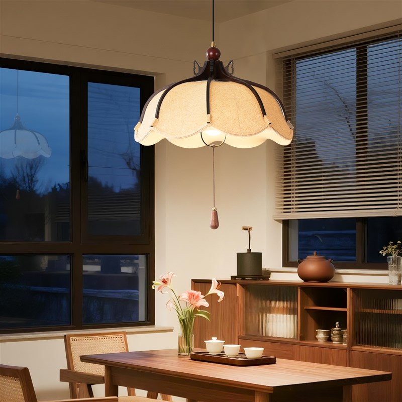 饭厅吊灯法式中古风创意花瓣吧台餐桌灯I南洋风氛围感卧室书房灯