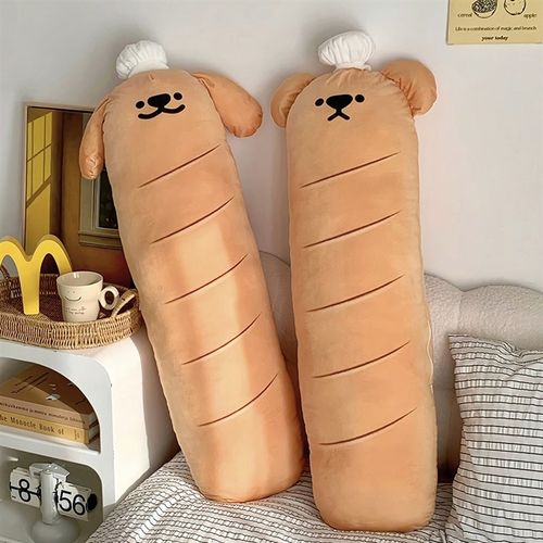 可爱法棍厨师f狗抱枕面包长条抱枕睡觉夹腿枕侧睡枕沙发床头靠垫