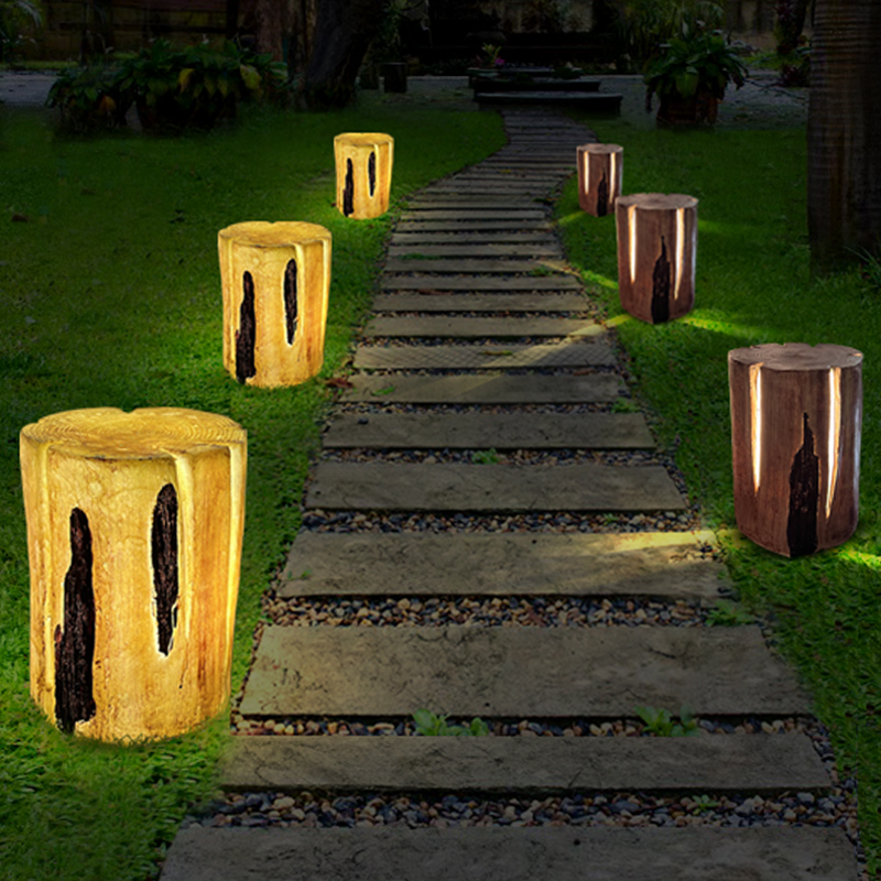 树桩灯太阳能户外灯花园仿生木桩灯动物园景观灯民宿X庭院创意路