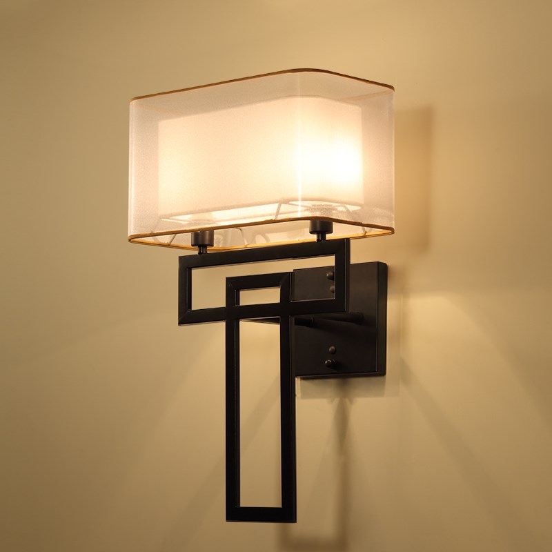 简约新中式书房卧室床头装饰过z道壁灯酒店会所别墅样板间工程灯