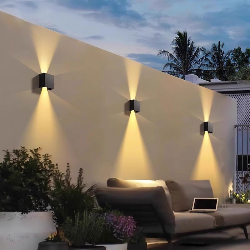 洗墙灯户外防水庭k院壁灯太阳能花园墙壁灯别墅外墙围墙室外阳台