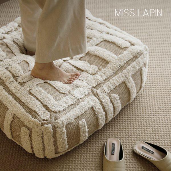 澜品『神悦』立体绣浮雕坐墩 MISSLAPIN客厅蒲团墩子沙发凳坐垫凳