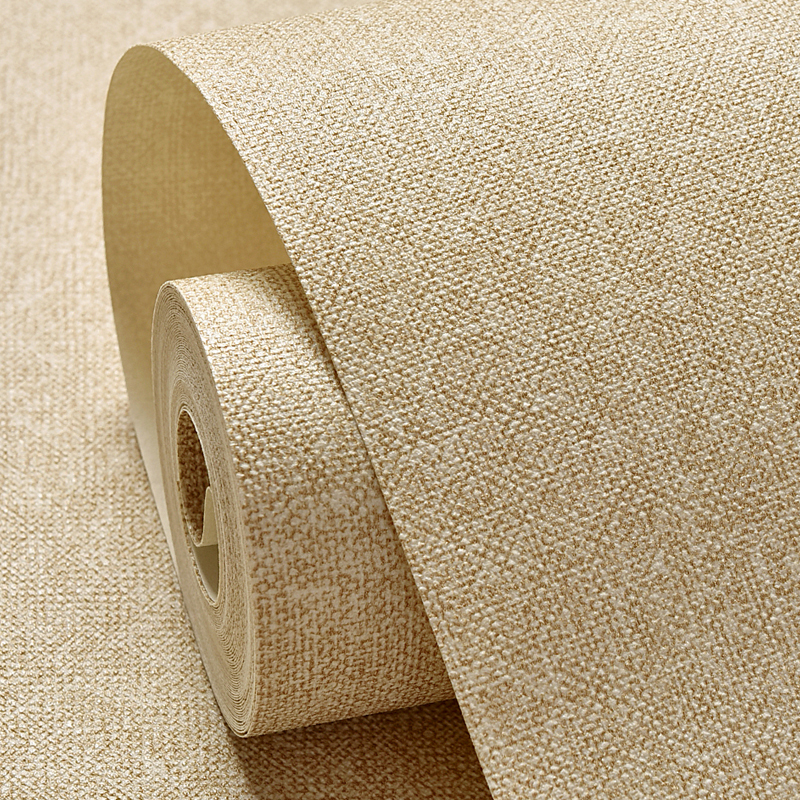 纯色素色亚麻布纹仿草编墙纸硅藻泥店铺茶楼酒P工程中式壁纸黑灰