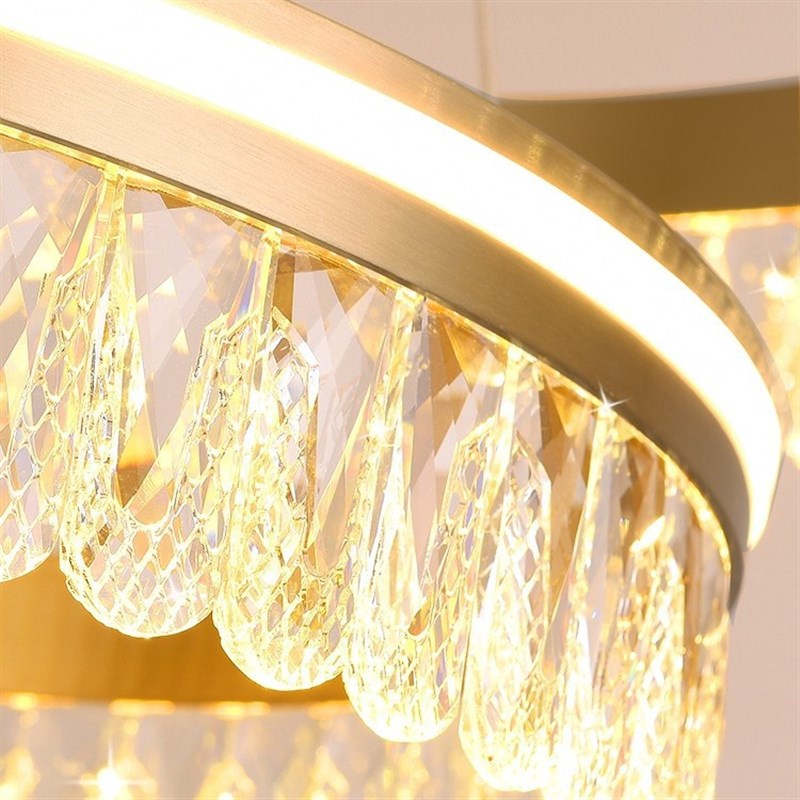 意式轻奢水晶客厅吊灯现代简约圆形主E卧室灯具创意餐厅2023年新