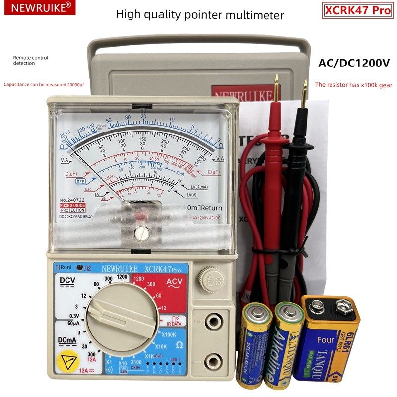 Xcrk47Prok指针式万用表小型便携式机械教学学生实验家用电工高阻