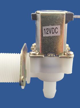 以赛塑料6分转10mm直角电磁阀常开常闭电磁控制开关阀12V24V220V