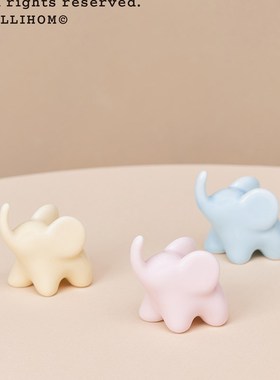 逅里 招财吸水陶瓷一对象小摆件工位布置 首饰戒指U架乔迁新年礼