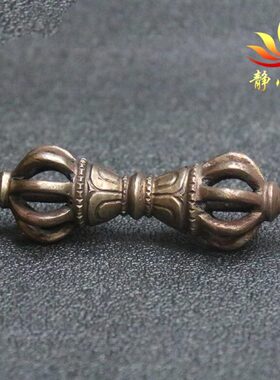 尼泊尔手工九股铁金刚杵藏式手把件复古民族风个性饰品居家摆件