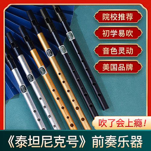 爱尔兰哨笛初学者入门n演奏金属锡笛6孔C/D调高音专业金属直竖笛