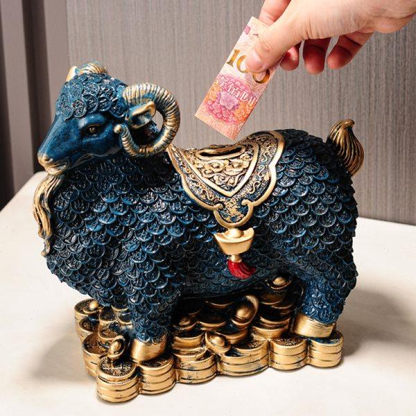 十二生肖羊存钱罐摆件2024年新款大人用储蓄罐大号客厅高级储钱罐,节庆用品/礼品,储蓄罐,淘宝优惠券,粉丝福利购,淘宝优惠卷