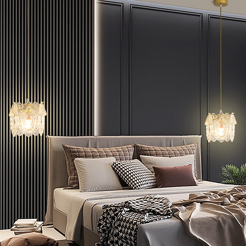 3Y法式奶油风餐厅吊灯现t代简约饭厅三头餐桌灯床头客厅吧台楼梯