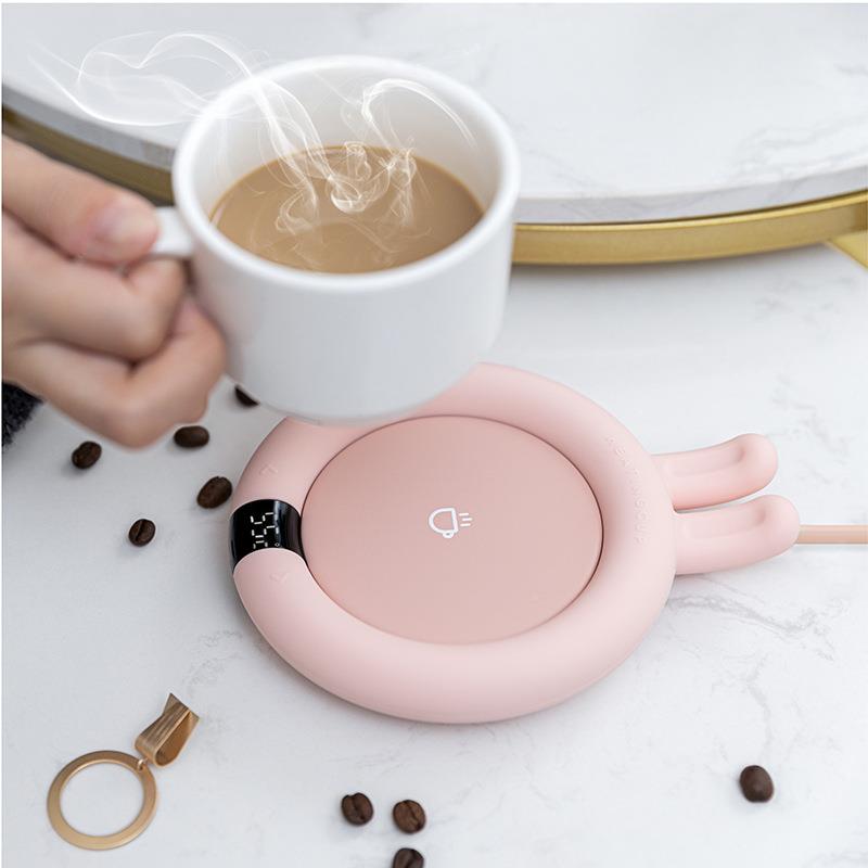 数显LED触摸保创温杯垫55度暖杯意垫办公桌242面档加室热恒温杯垫