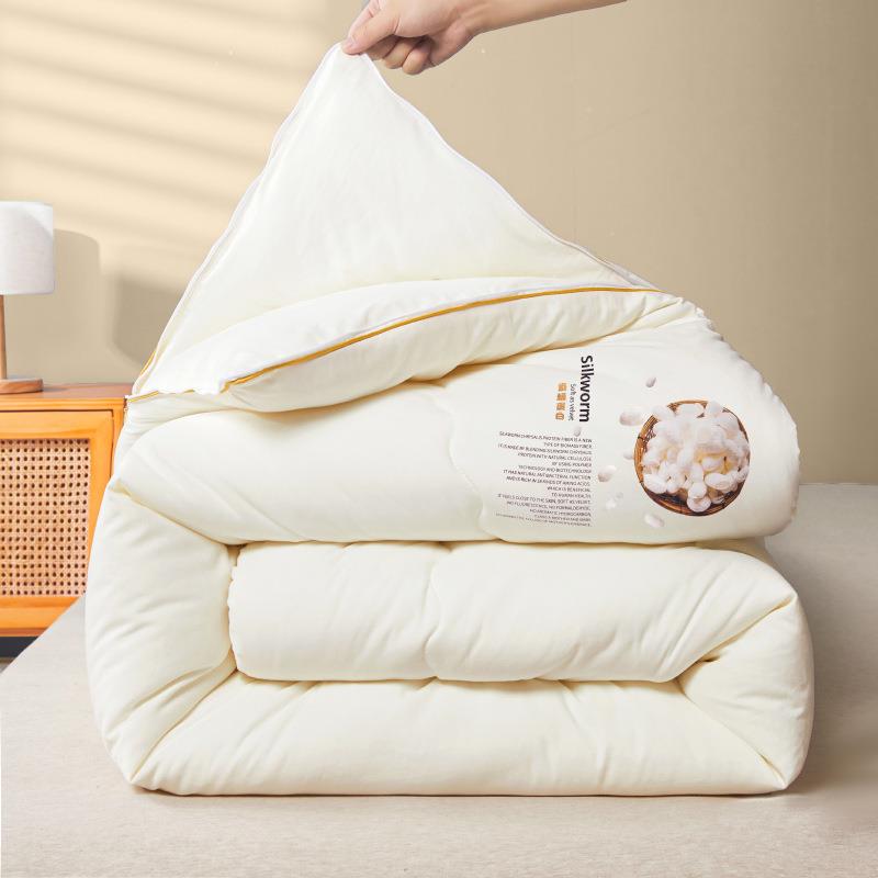 0蛹2秋冬新款桐乡蚕2丝被A类全棉蚕蛋白ZCX1子母二合一被拉链款被