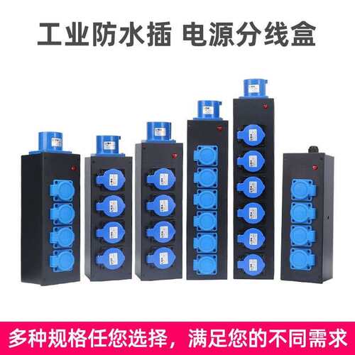 16A防水工业插头电源盒舞台灯光剧场工程演出电源盒10A户外分配器