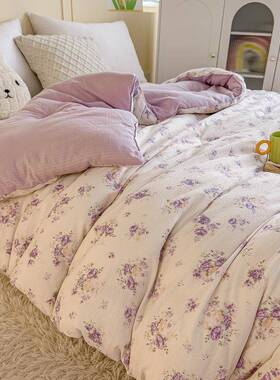 25朵新款云感2双层0纱冬被软糯云棉春秋1005490被被子加厚被芯被