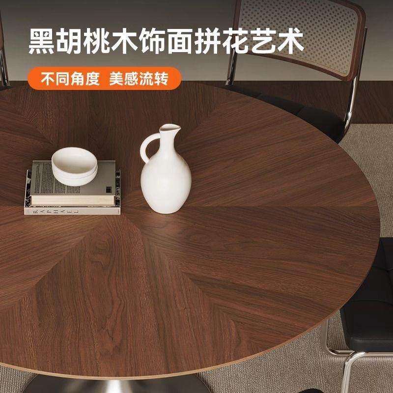 古风北无欧餐圆桌实桌家用小户型复古约郁金木香不锈钢圆形饭简桌,商业/办公家具,餐桌椅系列,淘宝优惠券,粉丝福利购,淘宝优惠卷