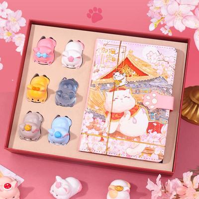 御猫宫中游文具礼盒宫廷猫手账套装卡通可爱猫咪故宫文创玩偶礼品