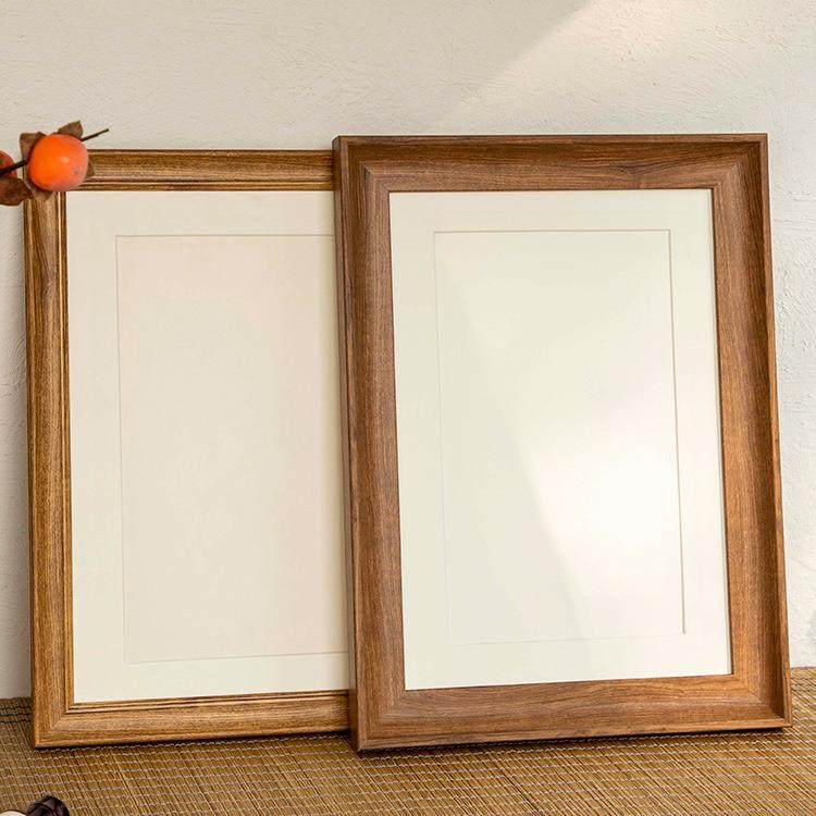 书法相框空白书装裱画框diy字画装饰8寸毛笔字A3a4摆台外框架