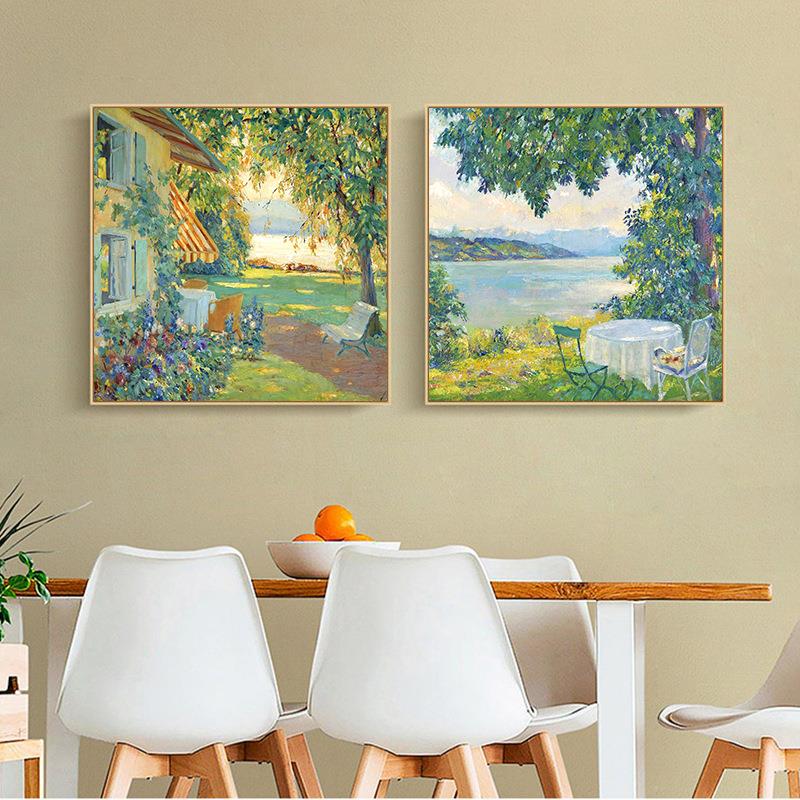 客厅装饰画名画餐厅走廊卧室床头挂画小众艺术风景人物油画挂画