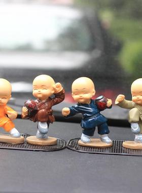 创意家居桌面摆件可爱少林醉拳醉酒和尚小沙弥汽车中控台车载装饰