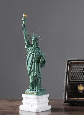 创意家居装饰工艺品模型摆件客厅办公室自由女神雕像酒柜树脂工艺