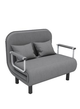 灰色简约折叠沙发床公寓小户型简易带扶手躺椅单人折叠沙发床现货