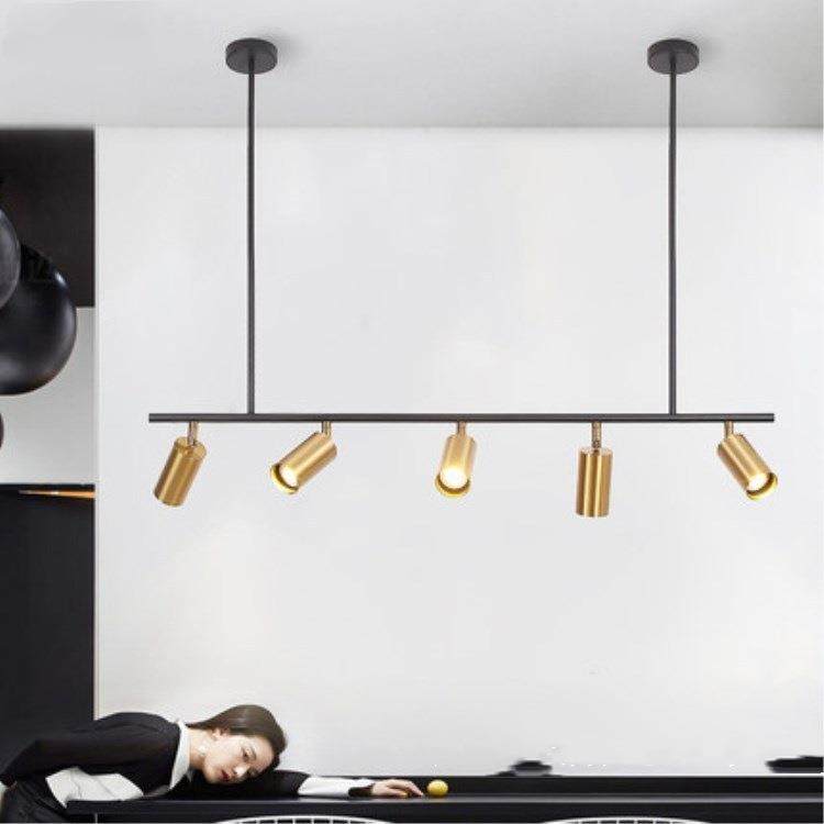 金色射灯轨道吊灯店铺商用北欧长条餐厅灯具led长杆服装店射灯,家装灯饰光源,轨道灯,淘宝优惠券,粉丝福利购,淘宝优惠卷