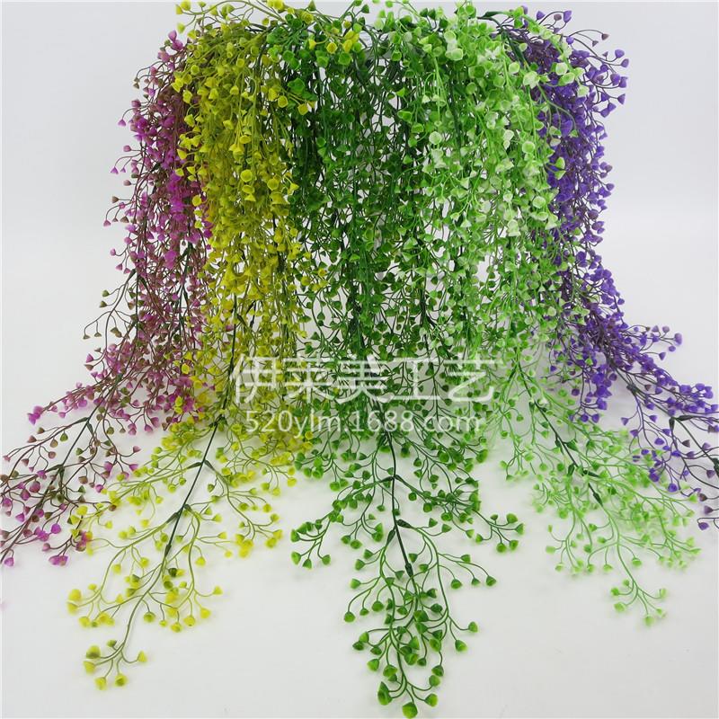 金钟柳壁挂仿真植物墙面装饰吊篮藤条塑料假花绿植仿真花