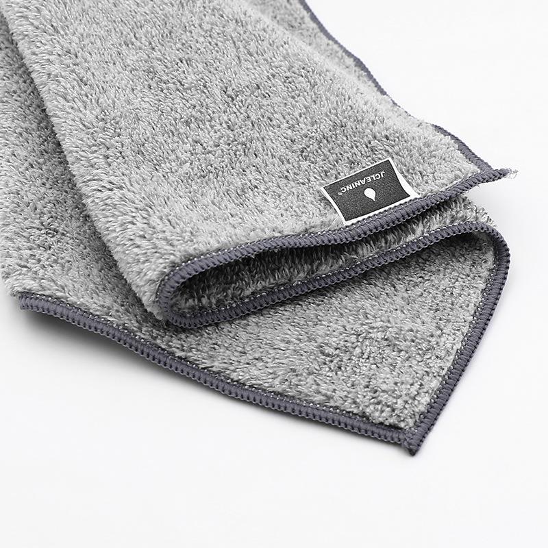 ZQ4条挂式炭纤维抹布厨房吸水不掉毛擦手巾家用清洁毛巾擦灰擦桌