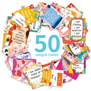 50张新品 英文职场激励文字卡片自律文字励志语录正能量明信片贺卡