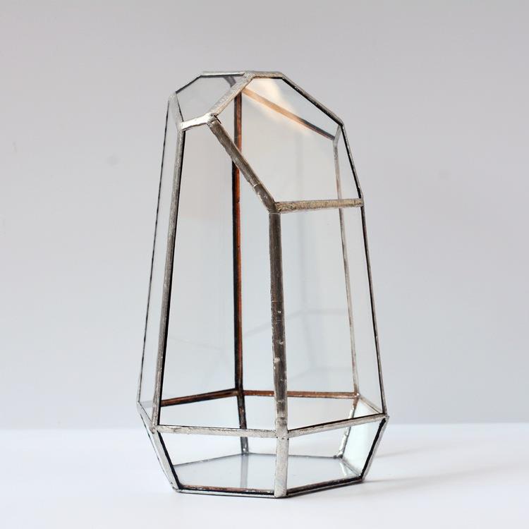 多面切割几何立体生态瓶 多肉苔藓微景观 玻璃花房 花器 花盆器皿