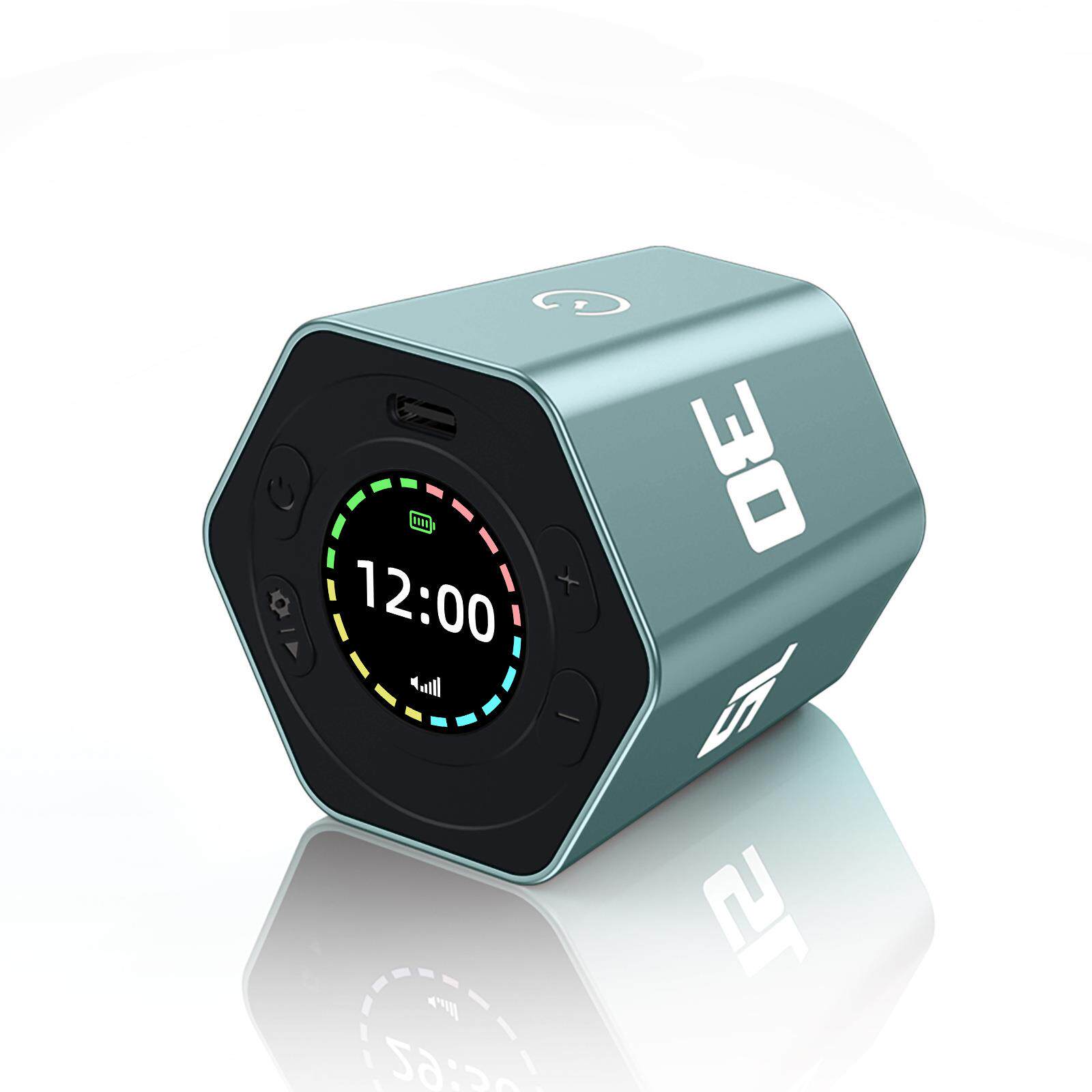 新款私模多面计时器六面翻面旋转倒计时器厨房学习运动健身自律器