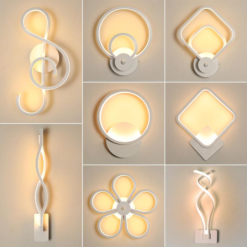 2019年新款简约后现代壁灯客厅电视柜走廊过道灯led卧室床头灯