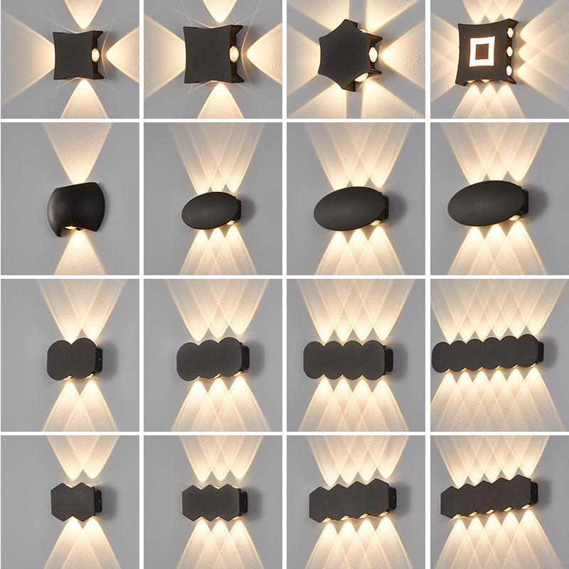 户外壁灯防水北欧现代简约上下发光室外楼梯过道阳台服装店门口灯