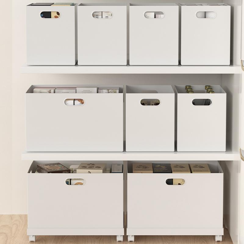 日式书架直角收纳盒家用大号橱柜整理箱零食玩具塑料箱文件收纳筐