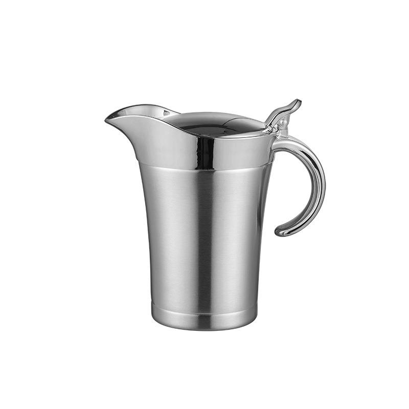 304不锈钢汁盅牛排酱汁壶爆款西餐牛扒番茄酱汁瓶双层保温调味壶