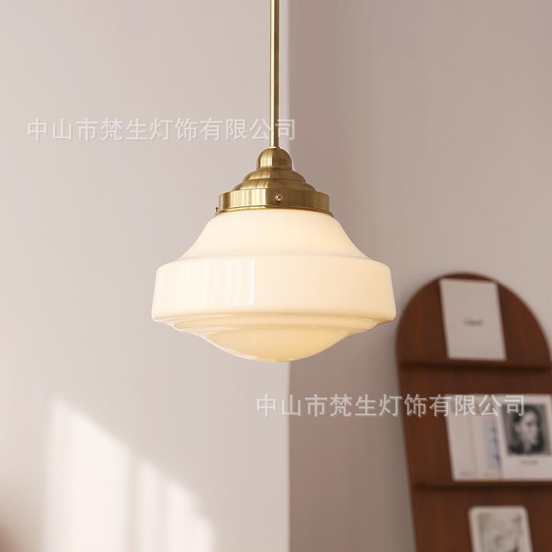 餐台吊灯复古餐厅吧台民宿侘寂中古风单头素雅简约灯具