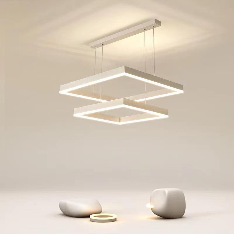 客厅吊灯现代简约大气客厅灯极简卧室餐厅灯北欧灯具方形客厅主灯