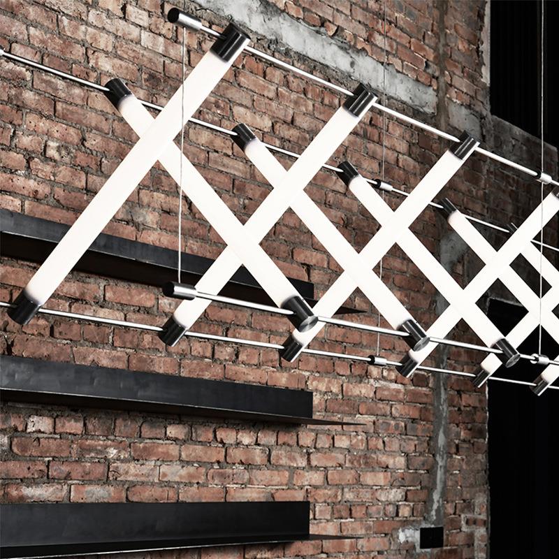 北欧现代长条吧台餐厅组合吊灯设计师办公室工作室展厅商铺马扎灯