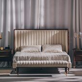 象形design法式 实木布艺卧室1米8双人床 轻奢简约个性