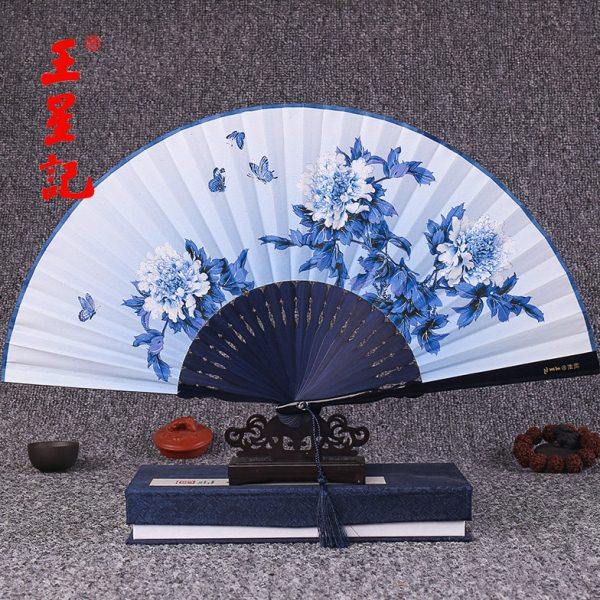 王星记扇子女式折扇中国风女扇绢扇古风舞蹈扇和风日式折叠礼品扇