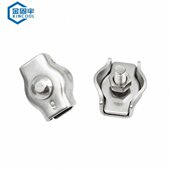 现货金固牢Kj 饰夹头卡头锁头卡扣钢丝绳单卡双卡 4804不锈钢夹装