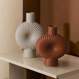 陶瓷花瓶简2213约高颜值水品培艺术饰花器卧桌面室家居样板房软装