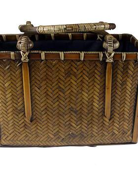 复古手工竹编包提女手竹士包天然竹编织轻耐用日便常茶122322艺竹