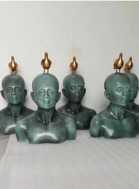 浮生悟语现代复古轻家居软艺装饰品摆件商场店会所展奢酒厅橱窗美