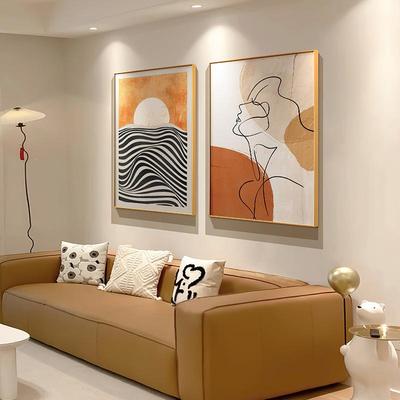 饰现代简约厅装画沙发客背景墙落地画抽人物轻奢玄ysj22070象关高
